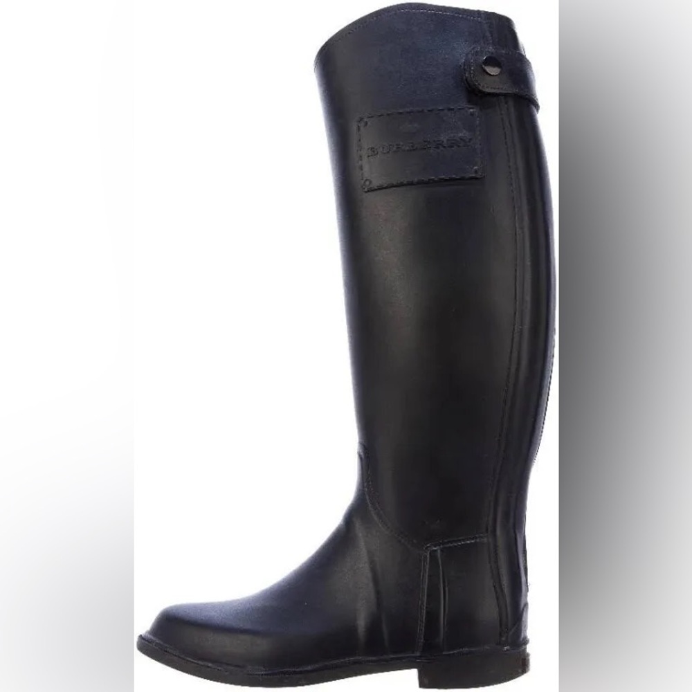 AUTHENTIC Burberry Black Equestrian Rain Boots